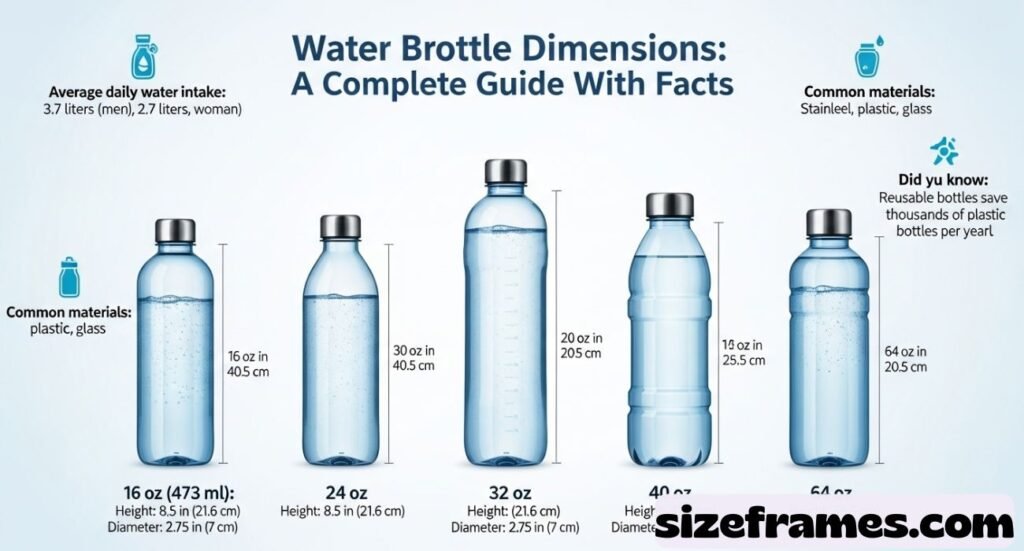 Water Bottle Dimensions